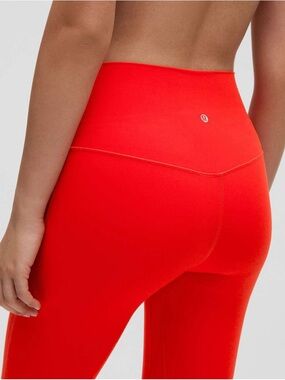 Lululemon Align High Rise 25” Leggings Hot Heat Orange Small Yoga 4-Charity